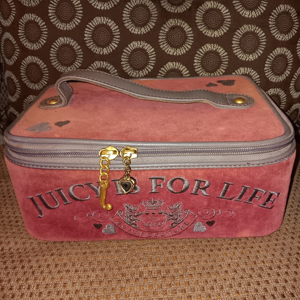 Juicy Couture Vintage Y2k Velour Vanity Case Bag